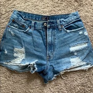 Abercrombie high rise denim short